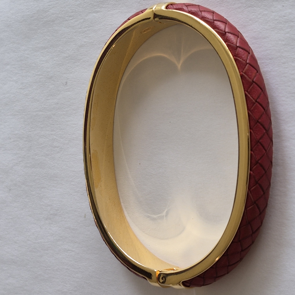 Red Woven Bangle Bracelet